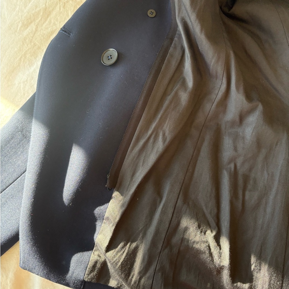 Veronica Beard Navy Double-Breasted Blazer with Gold Buttons - Picture 10 of 10